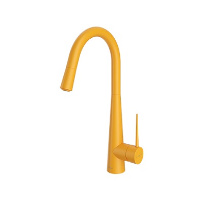 شیر ظرفشویی شلنگدار شودر مدل ایتن زرد