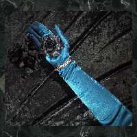 دستکش آبی  بلند