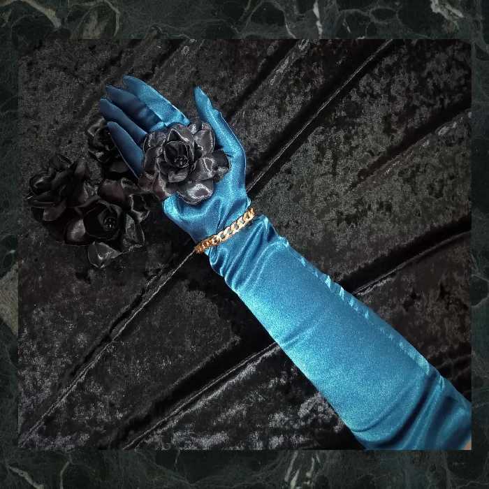 دستکش آبی  بلند