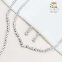 سرویس نقره شیک و ظریف طرح فلاور ارزان عیار 925 کد 11227