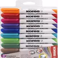 ماژیک وایت برد بسته 10 رنگ KORES 20800