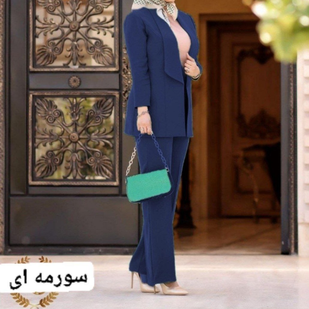 مانتو شلوار یقه آرشال مازراتی اعلا