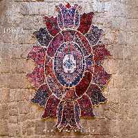 قالیچه تکه دوزی شده دستبافت تاج الملوک