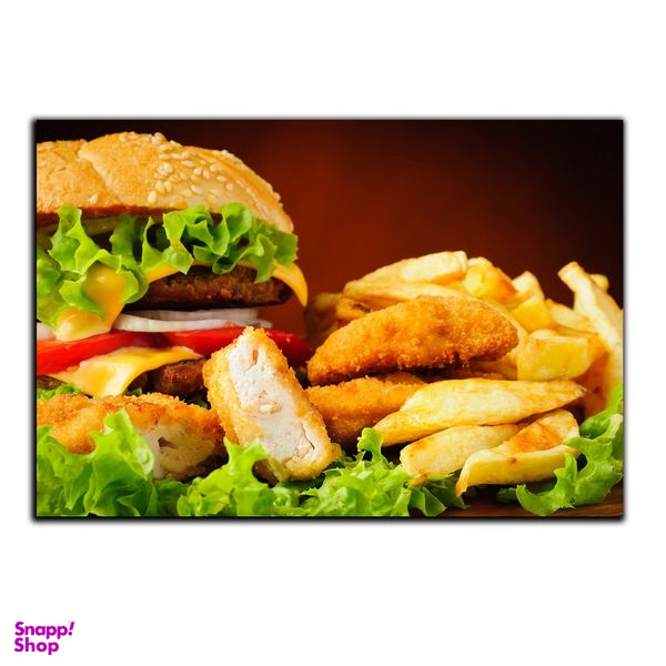 تابلو شاسی بکلیت طرح فست فود دوبل برگر مدل SH-4971