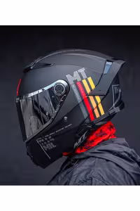 کلاه کاسکت موتورسیکلت مشکی THUNDER 4 SV MIL A11 MAT شفاف ایمنی MT
