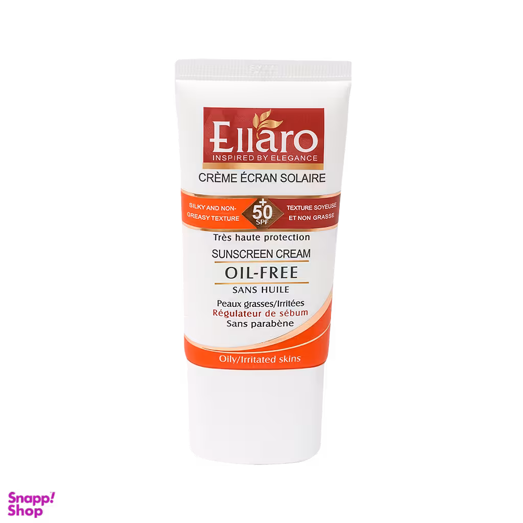 کرم ضد آفتاب الارو (Ellaro) با SPF50 مناسب انواع پوست فاقد پارابن بژ طبیعی 40 میلی لیتر