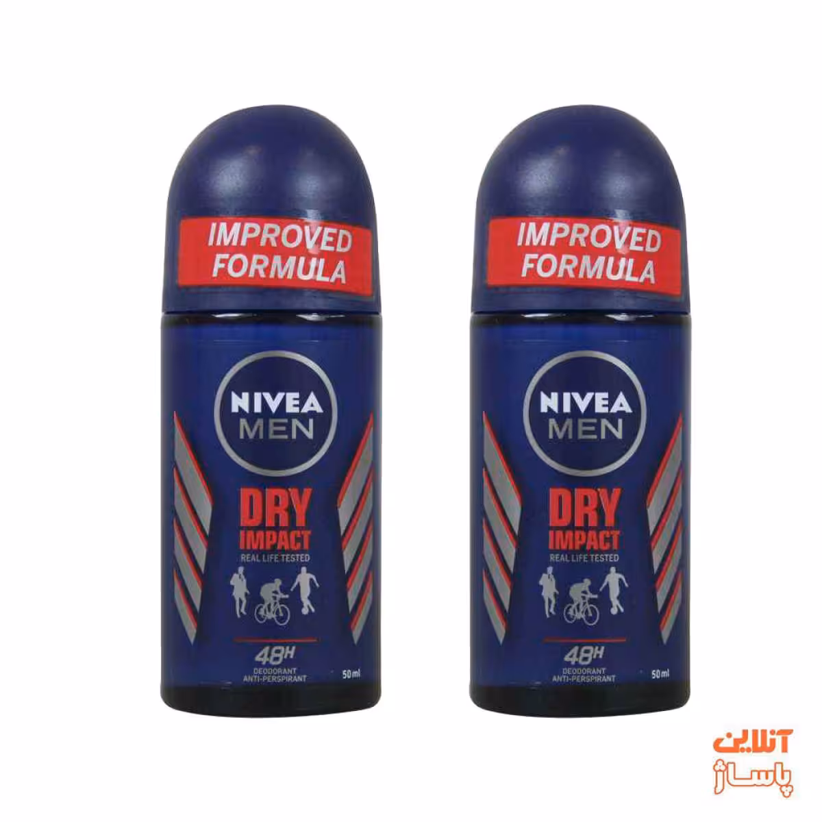 رول ضد تعریق مردانه نیوآ مدل Dry Impact Real Life Tested حجم 50 میلی لیتر مجموعه 2 عددی