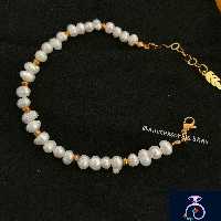 دستبند مروارید پرورشی تمام استیل زیورآلات بدلیجات 