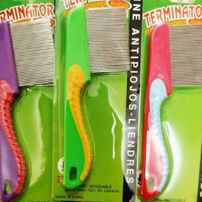 شانه شپش دندانه بلند فلزی