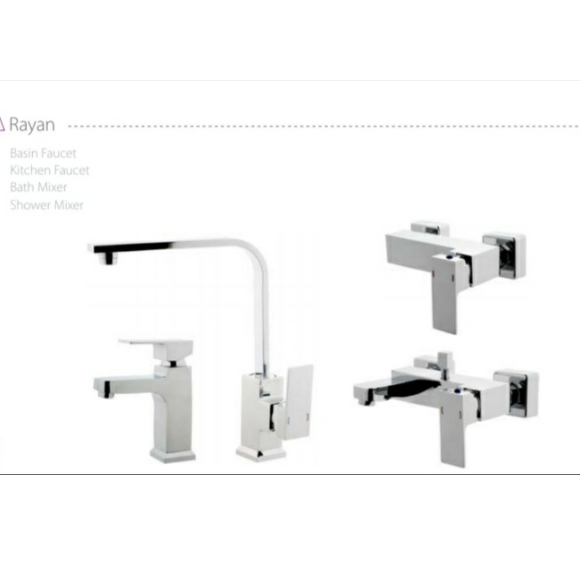 ست کامل شیرآلات البرز روز مدل رایان کروم