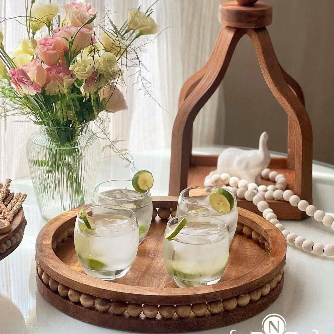 سینی چوبی مهره دار