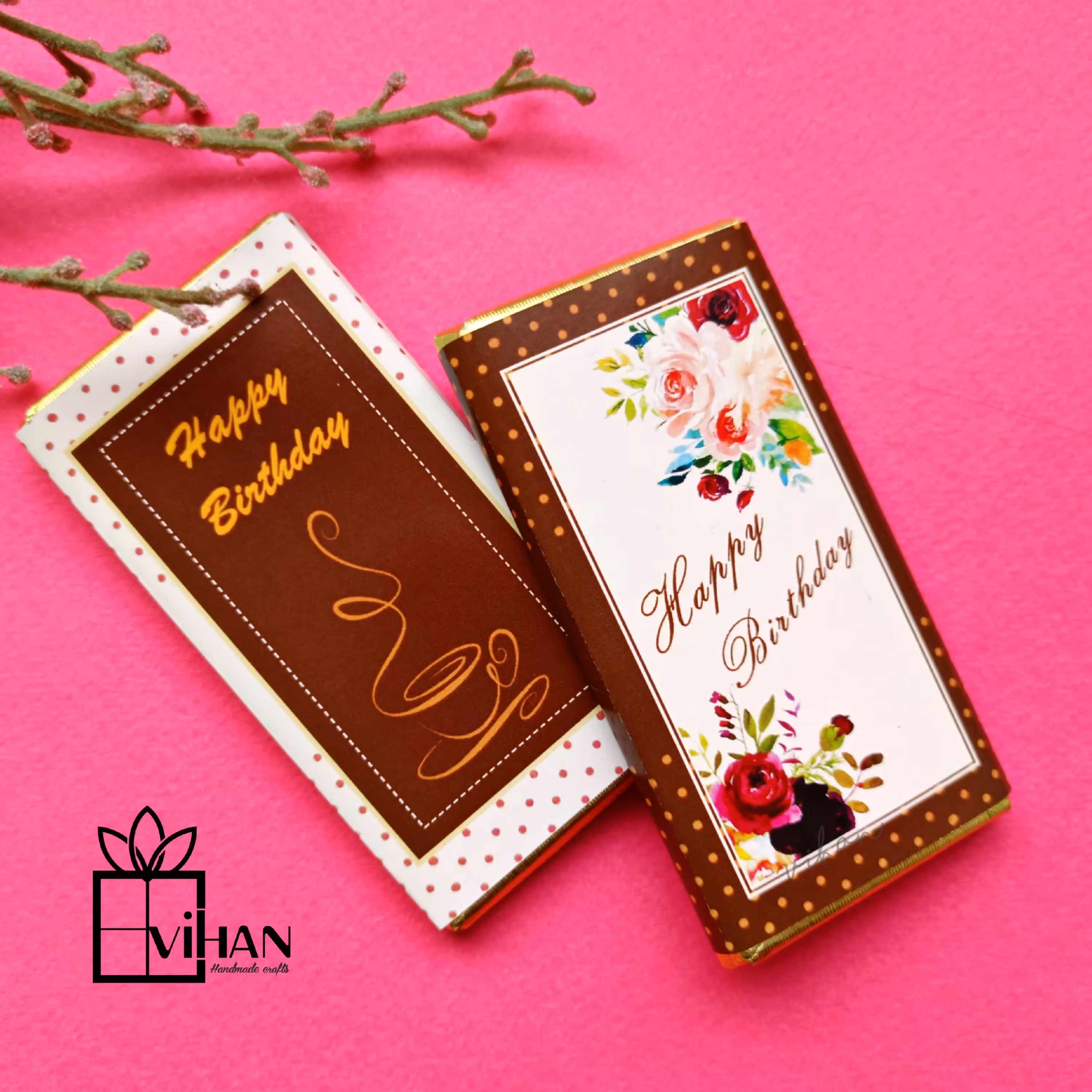 شکلات  کاکائویی مینی تبلت  طرح  تولد مبارک 1 