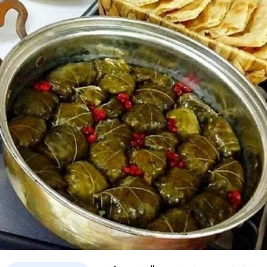 غذای خانگی.دلمه برگ مو،غذای ایرانی