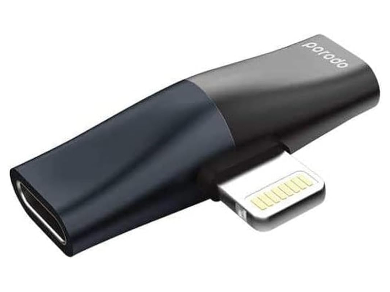 مبدل لایتنینگ دو کاره 2 آمپر پورودو Porodo PD-LLDONG Dual Compatible with Lightning Type Adapter
