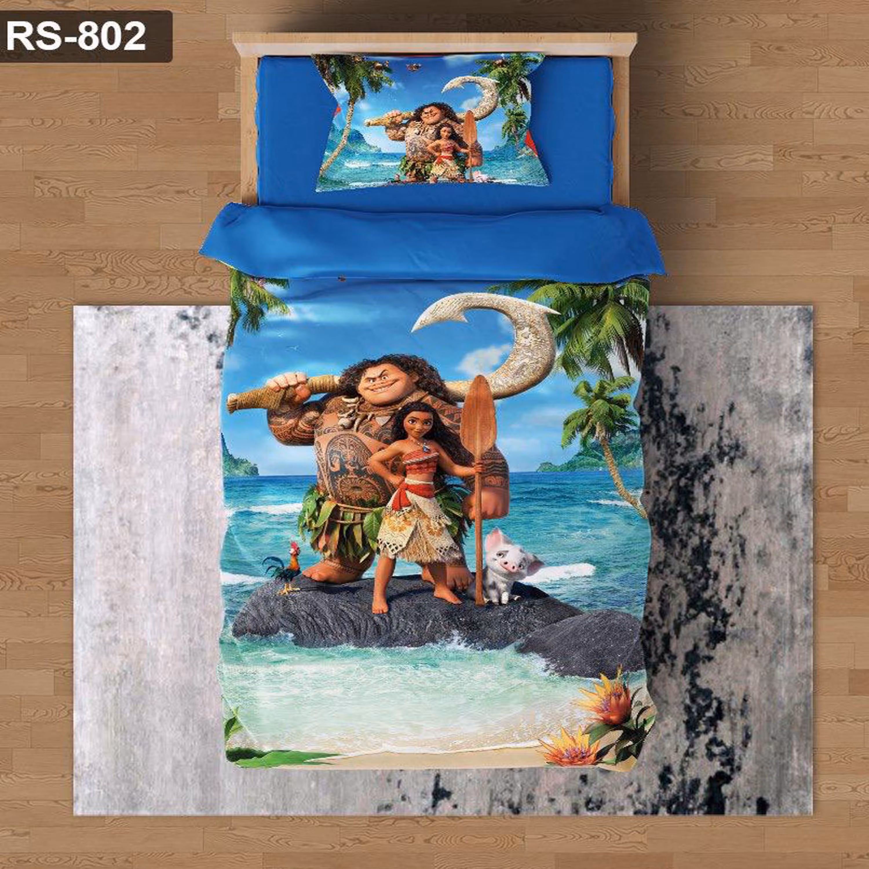 سرویس روتختی 1 نفره تنسل چاپی برندترک لند (Turk Land)  کد rs 802