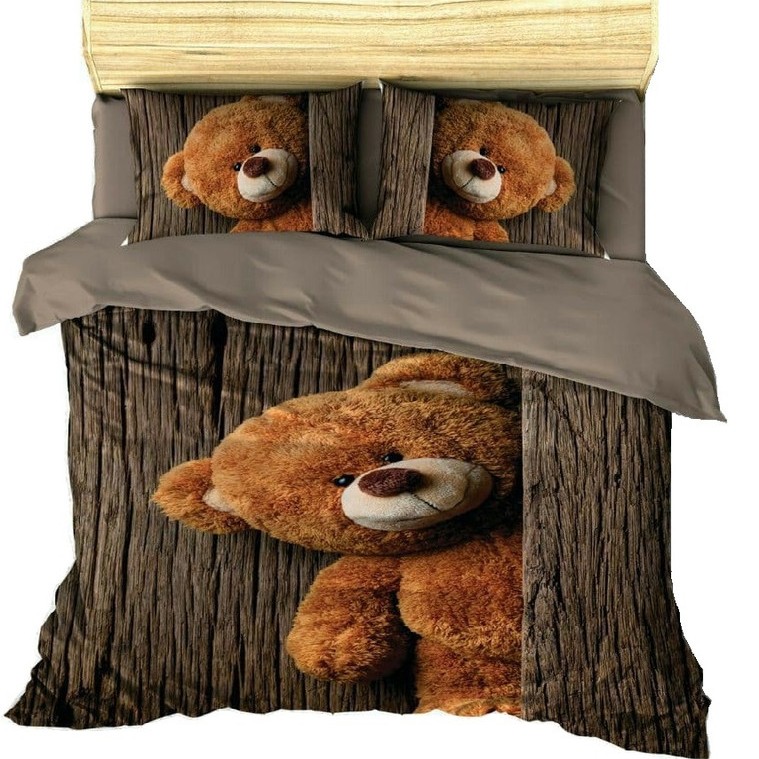  روتختی سه بعدی تدی خرسه دونفره 6 تکه پارچه میکرو تنسل