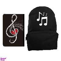 کوله پشتی طرح موسیقی کد kp5 به همراه کلاسور