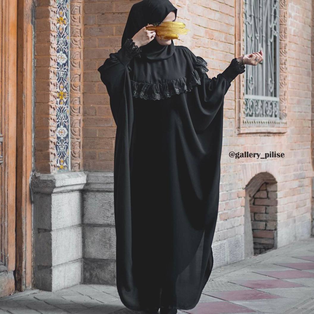 عبا جلو بسته چین دار