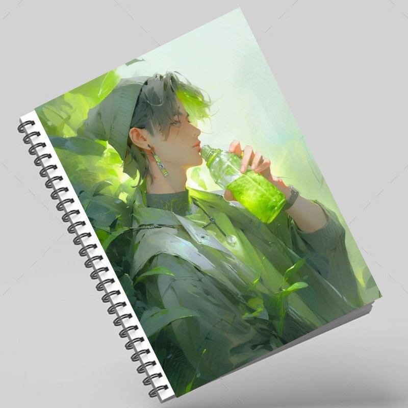 دفتر سیمی طرح green boy