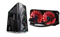 کیس اوست مدل GT-AV02-BG همراه با خنک کننده GLC240-EVO GLACIER 240 EVO