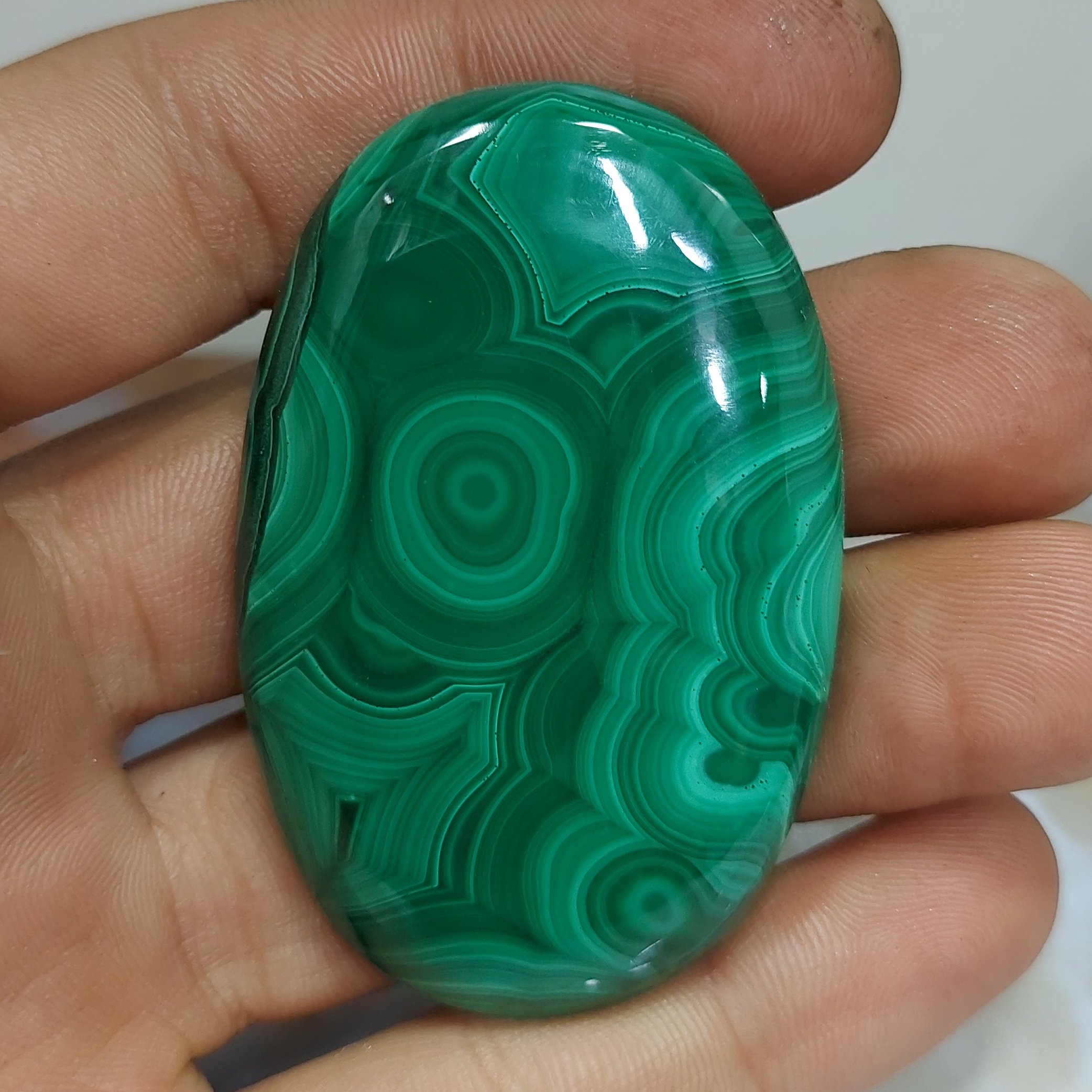 نگین کلکسیونی مالاکیت کنگو
 طبیعی