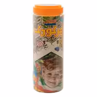 بازی شهر کودک استوانه ای فکرآوران شامل 2 عدد ماشین کوچک اسباب بازی و سازه های ایستای علائم راهنمایی و رانندگی