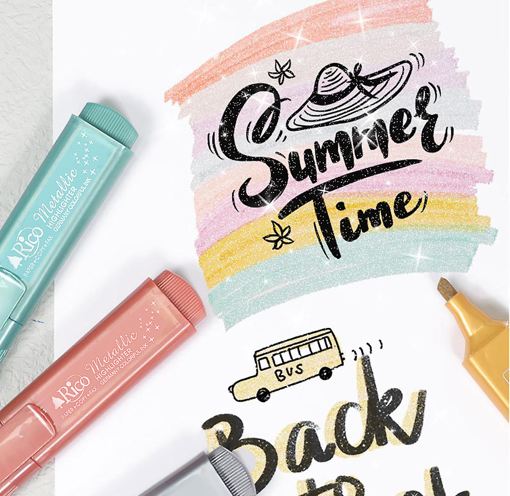 ماژیک هایلایت متالیک اکلیلی ریکو