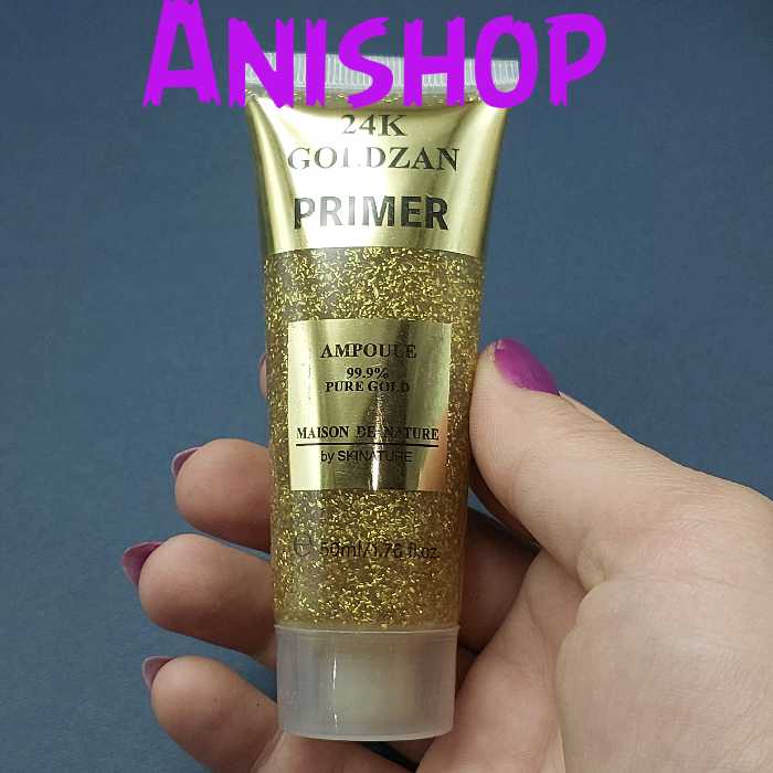 پرایمر ژله ای  گلدزن طلا GOLDZAN 24k  پوشش منافد پوست جلوه مات کنترل چربی پوست نرم کننده پوست حجم 50 میل انقضا2027