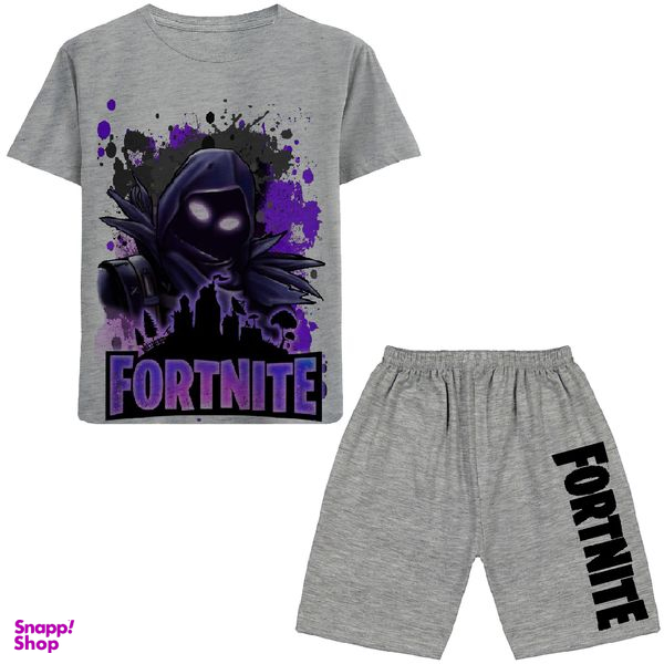 ست تاپ و شلوارک پسرانه مدل فورتی نایت W05