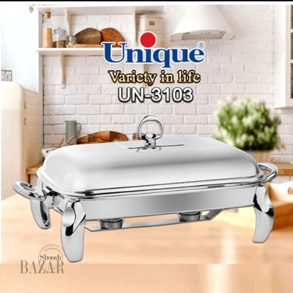 سوفله خوری مستطیل متوسط پا فیلی کروم یونیک کد 3103