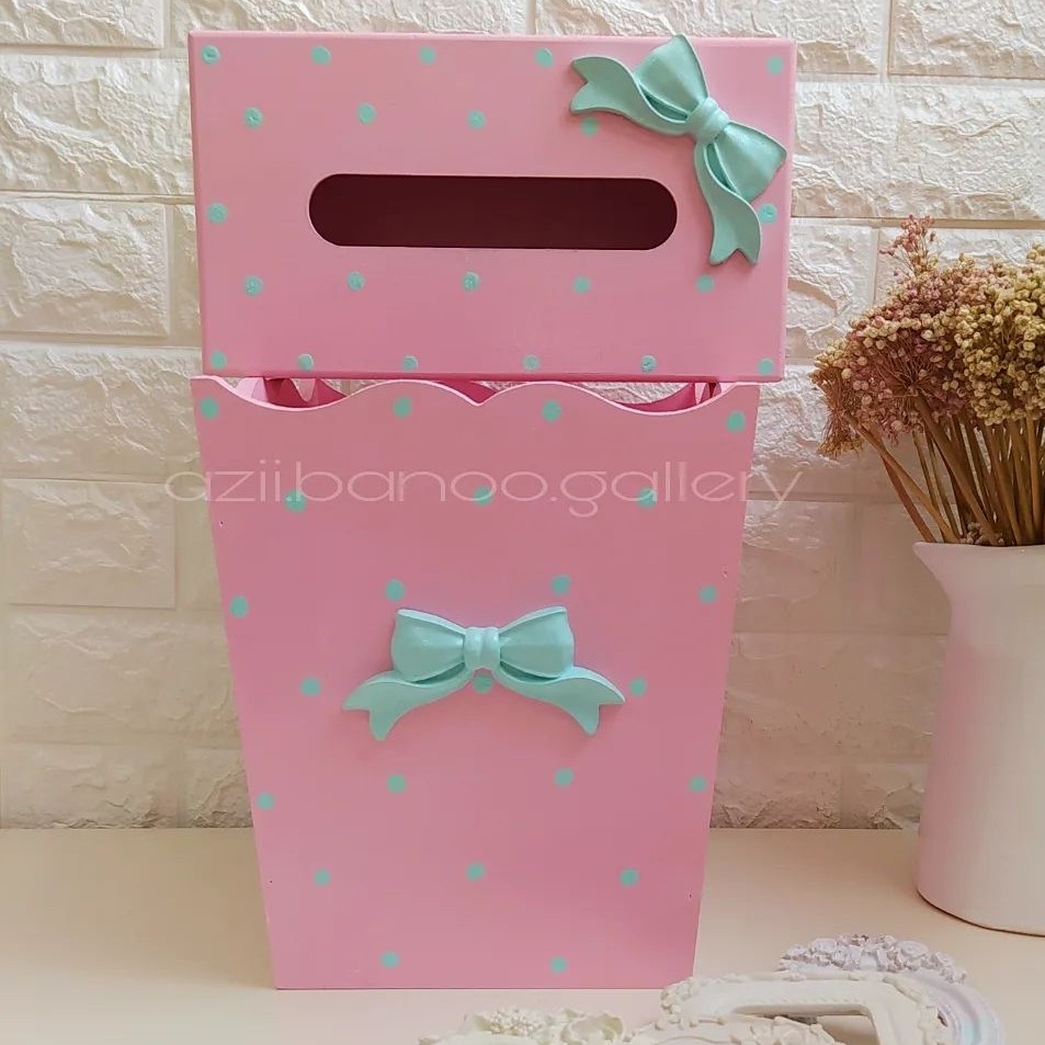 سطل و جادستمال کاغذی چوبی 