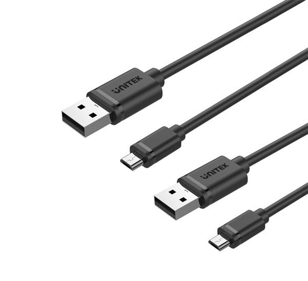 کابل شارژر و تبدیل Micro USB به USB یونیتک مدل C4050BK طول 1 متر   کابل 15 سانتی متری هدیه