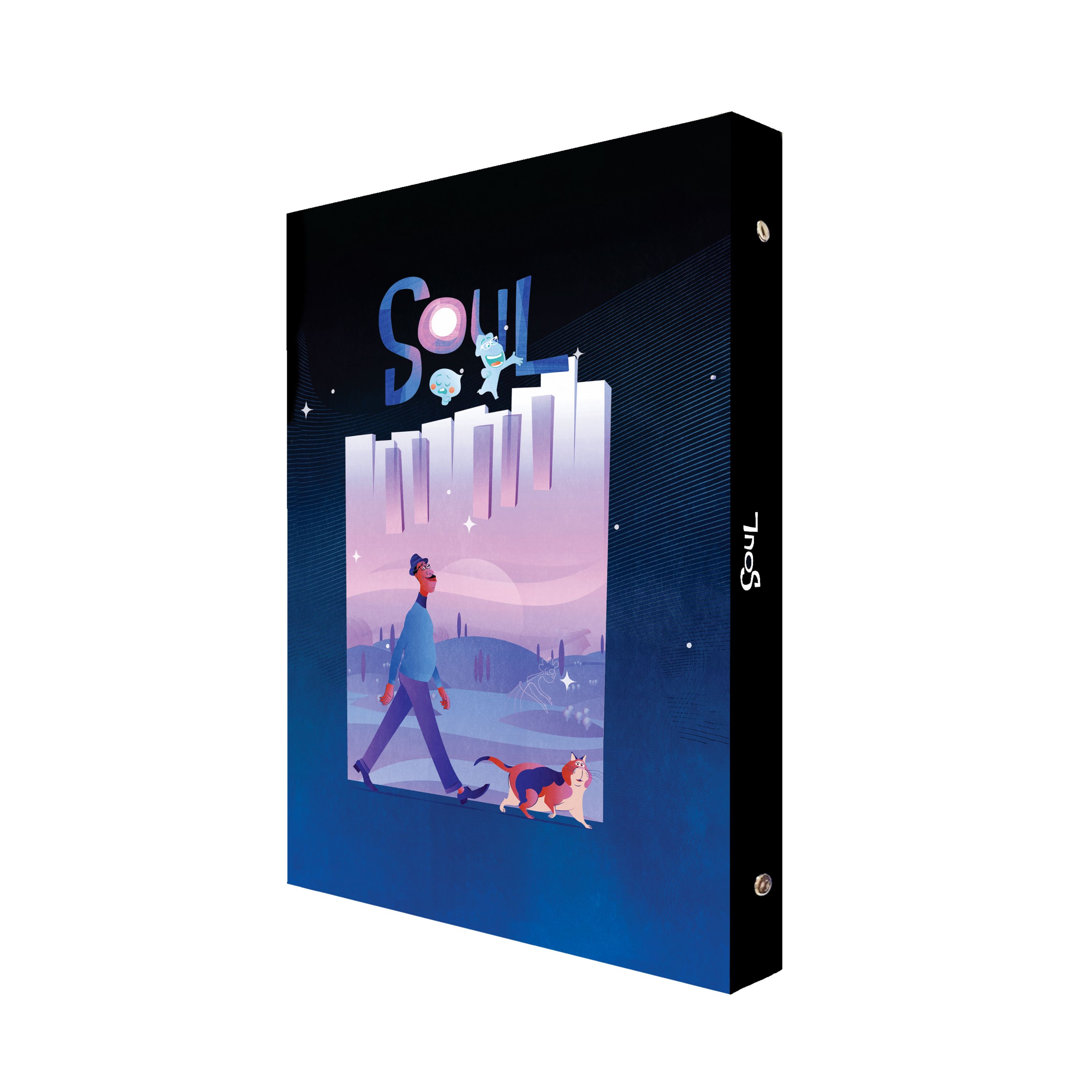 دفتر کلاسوری 100 برگ پدیده نقش مدل 26 حلقه کالکشن انیمیشن طرح روح soul کد 01