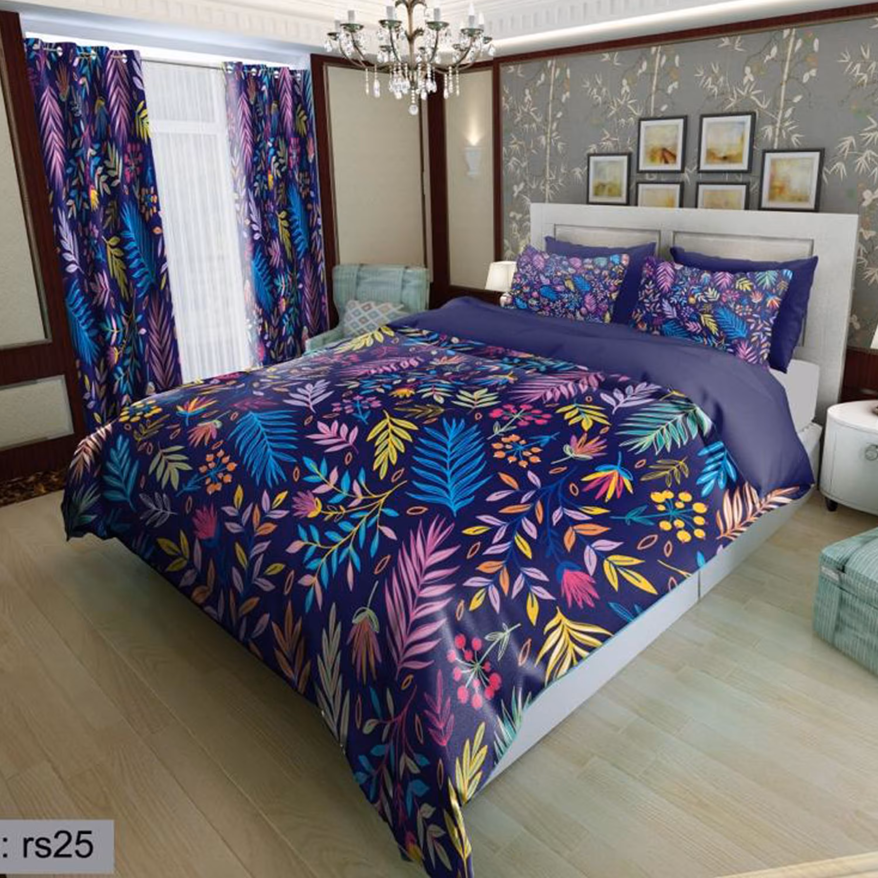 سرویس روتختی 2 نفره تنسل چاپی برندترک لند(Turk Land) rs 25
