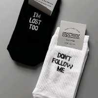جوراب ساقدار dont follow me نخ پنبه فری سایز