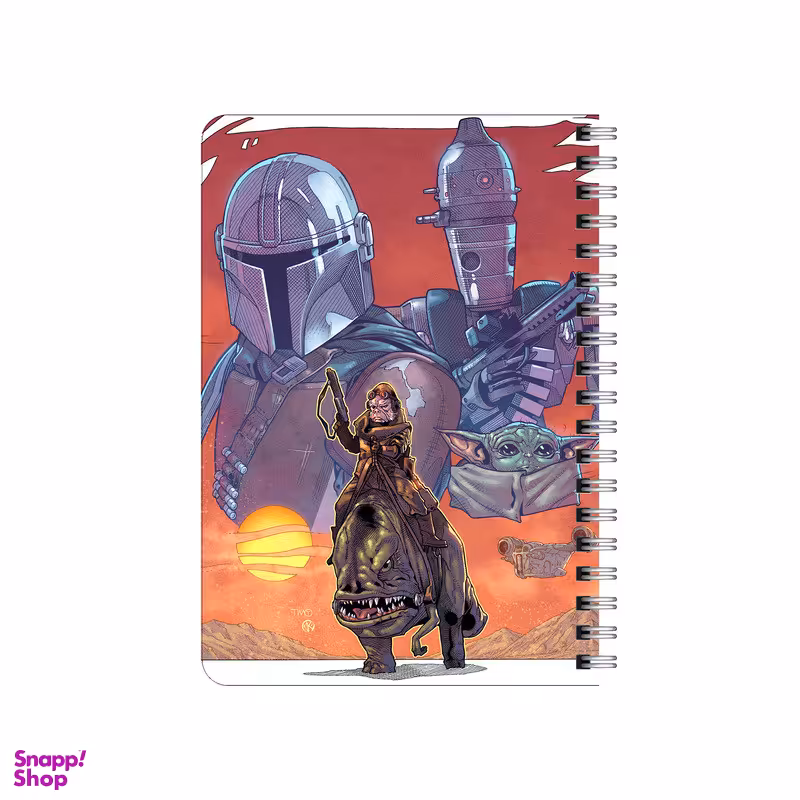 دفترچه یادداشت 80 برگ بامبیلیپ مدل چوبی طرح سریال ماندالورین کد 1229716
