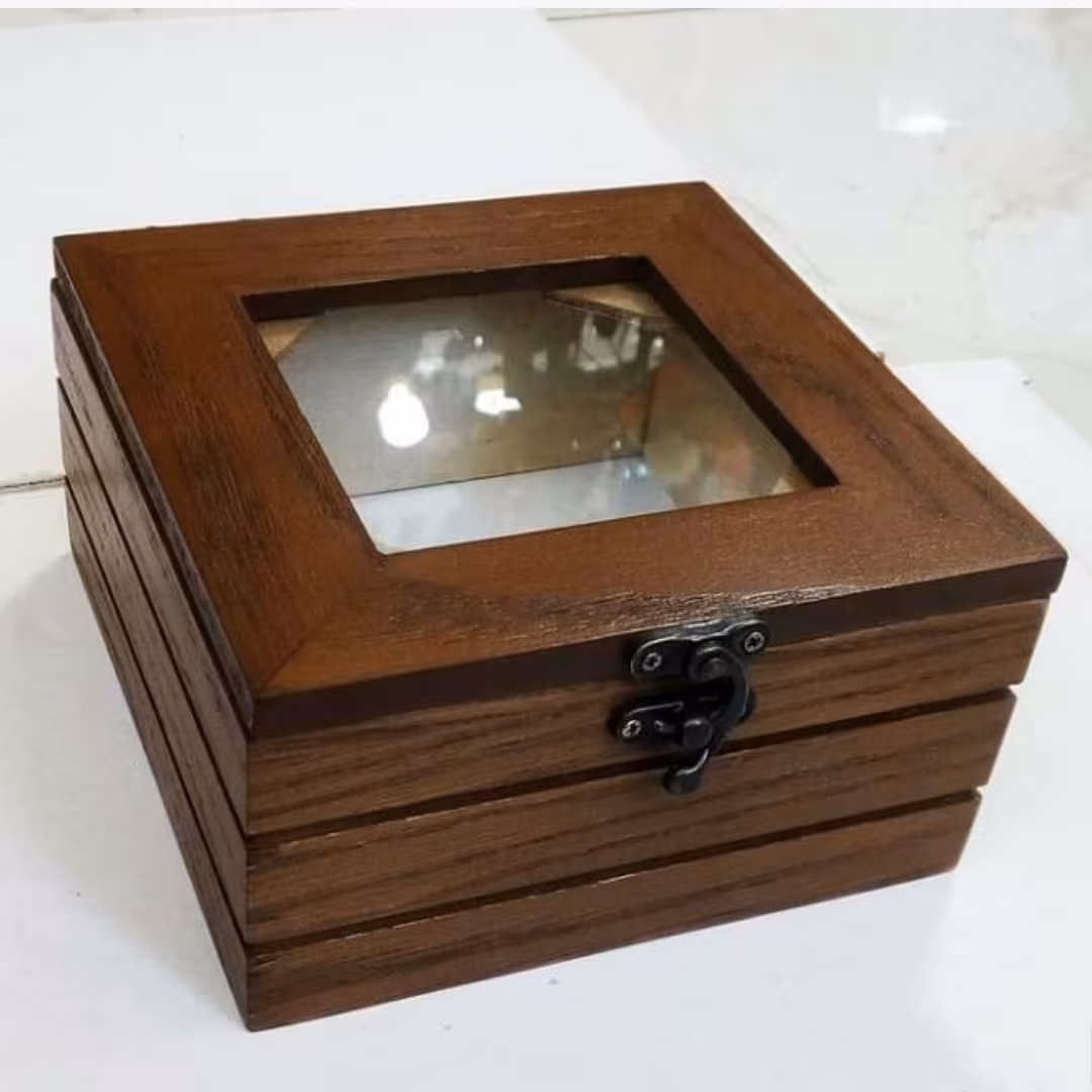 جعبه تی بگ چوبی