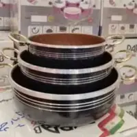 تابه سه تایی دسته طلایی پاراب 