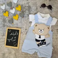 بیلر و تیشرت ست پسرانه مدل خرسی سایز 1 2 3