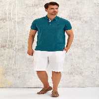 تی شرت یقه پولو سبز مردانه POLO T اورجینال اسمایل SMILE