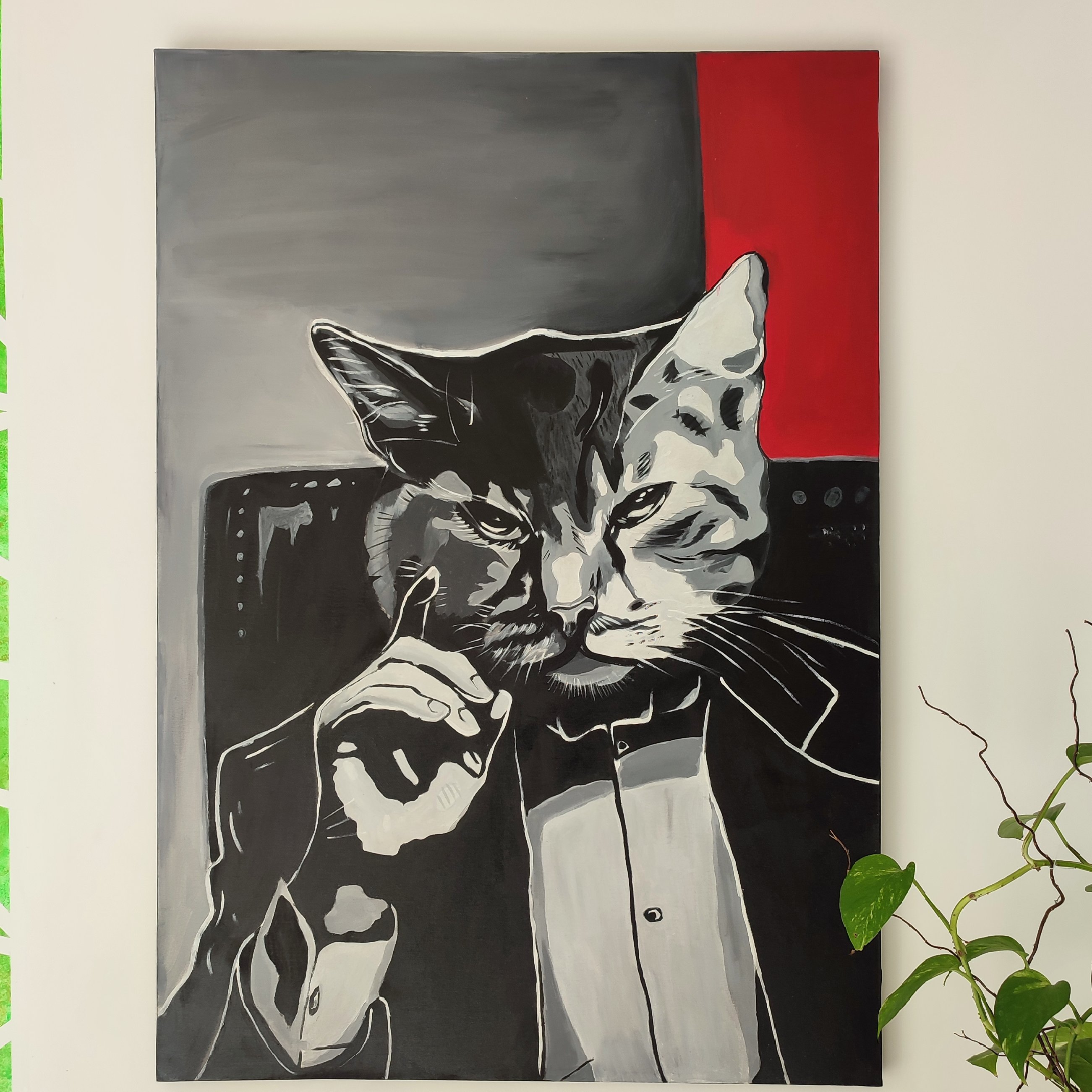 تابلو اکریلیک گربه خاص  سایز 70*100