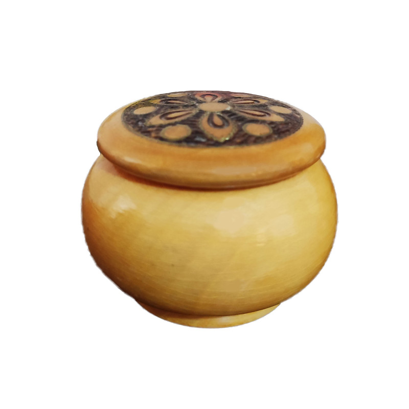 جعبه جواهرات مدل چوبی طرح گل شش پر کد MKZ10