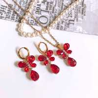 نیم ست جواهری استیل طرح پروانه