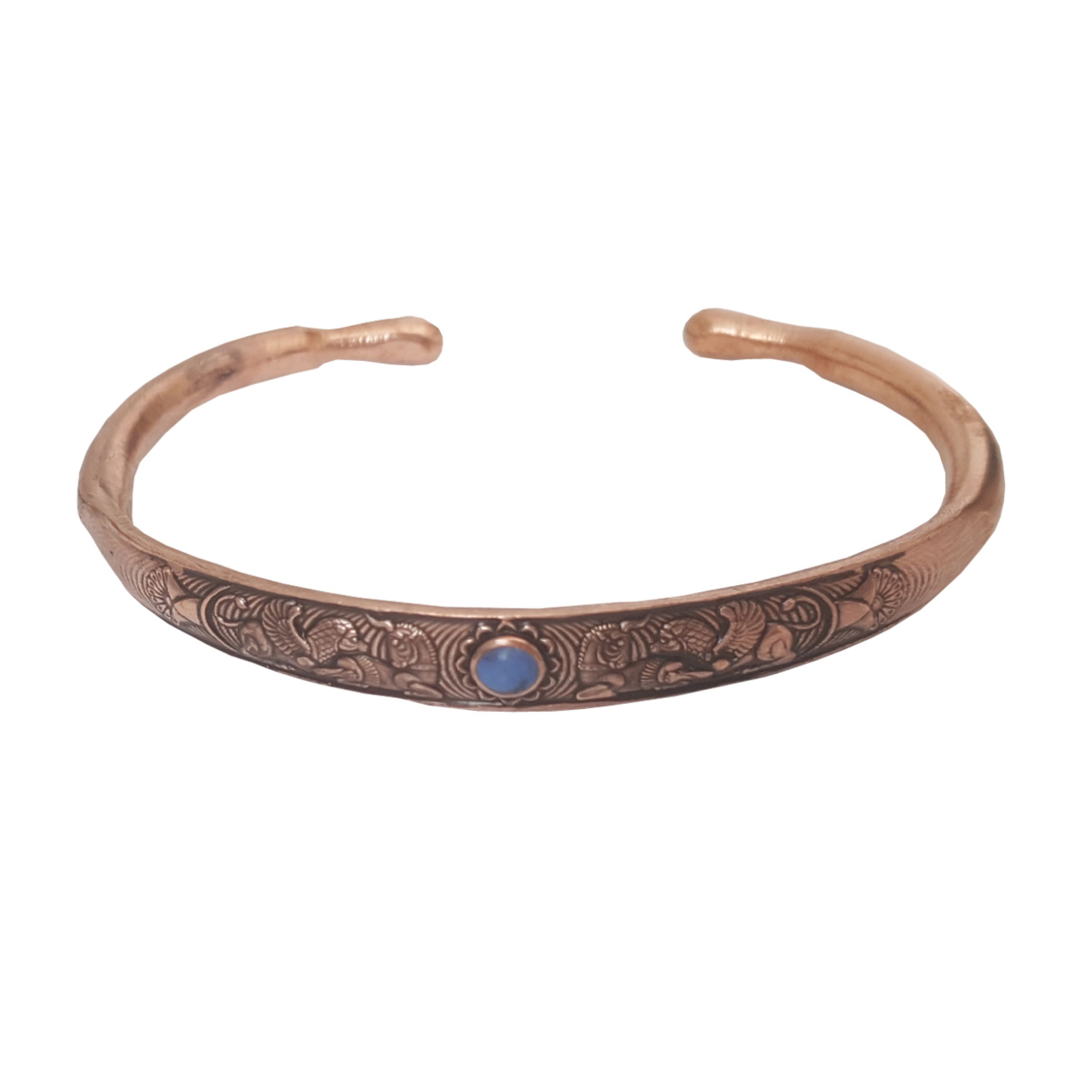 دستبند مفتولی شیر تک نگین  کد JW87