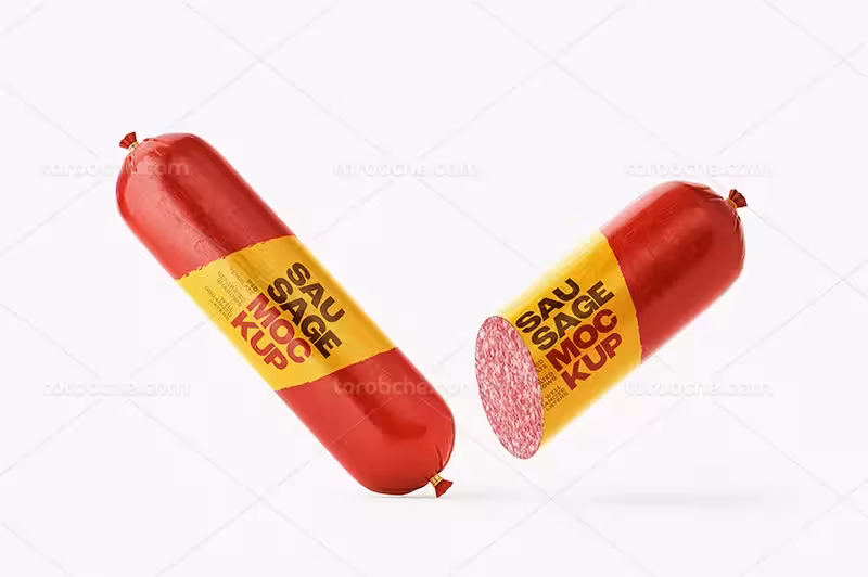 موکاپ سوسیس لایه باز | گرافیک با طعم تربچه