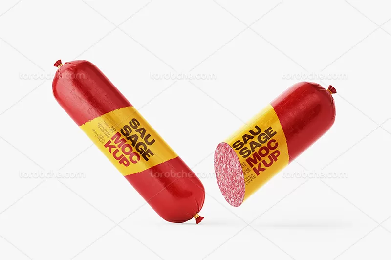 موکاپ سوسیس لایه باز | گرافیک با طعم تربچه