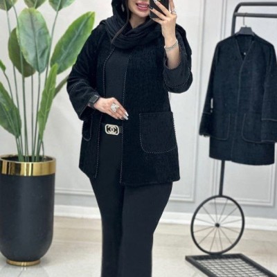 مانتو کتی زنانه مخمل مدل مانتو کتی فوق العاده شیک مروارید