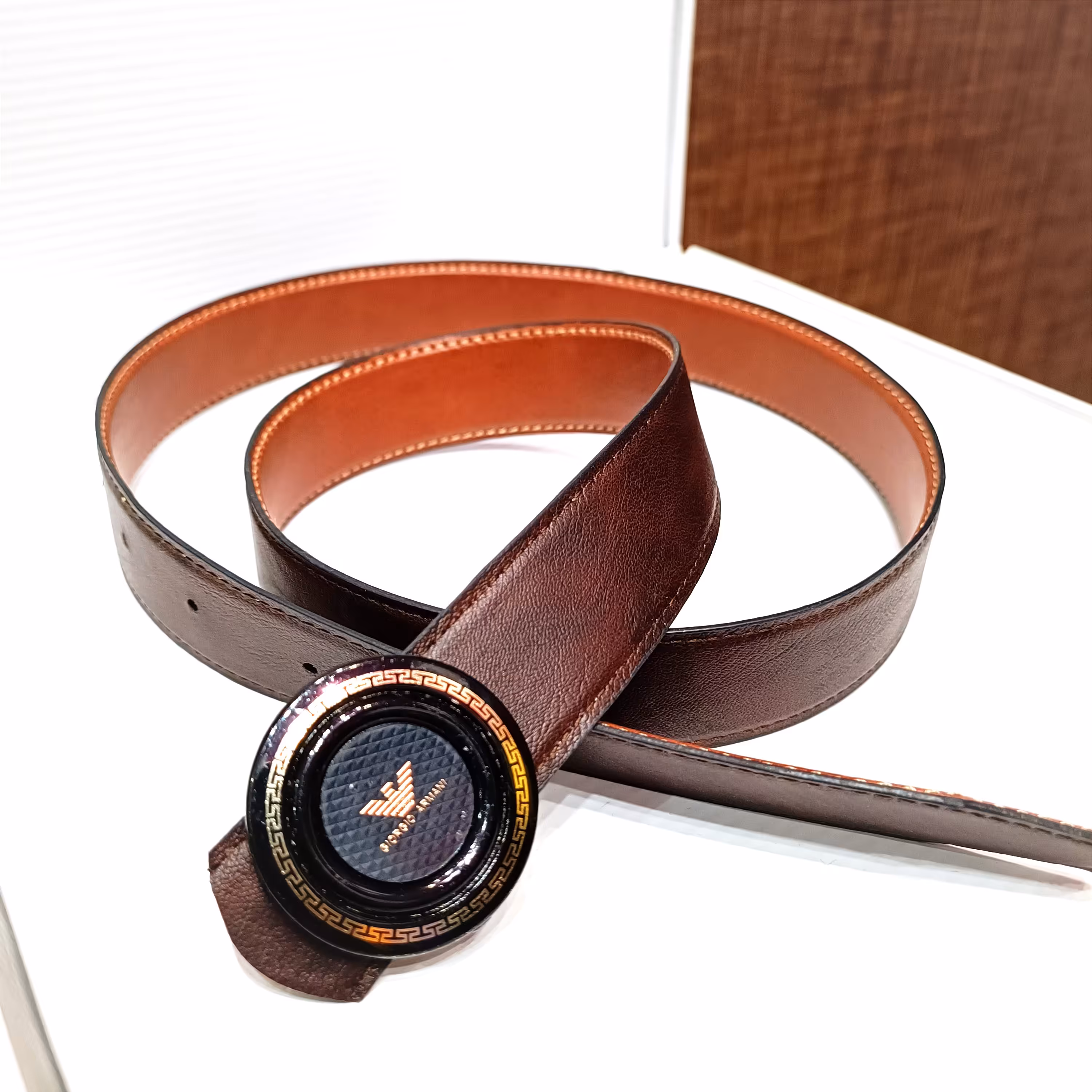 کمر بند چرم دورو کلاسیک