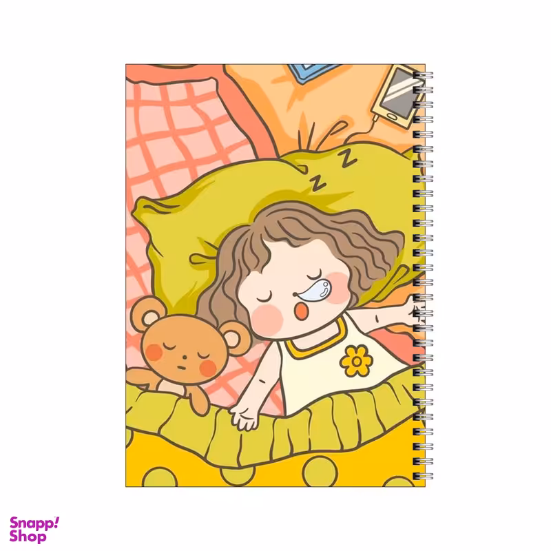 دفتر مشق 80 برگ بامبیلیپ طرح دختر خوابالو و خرسش کد 6646705