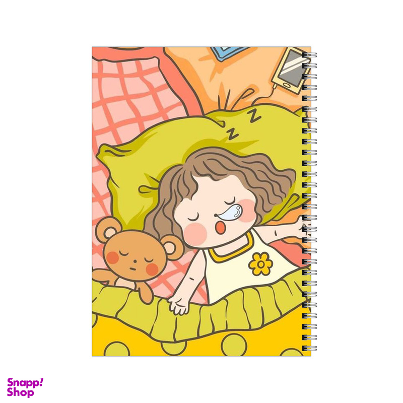 دفتر مشق 80 برگ بامبیلیپ طرح دختر خوابالو و خرسش کد 6646705